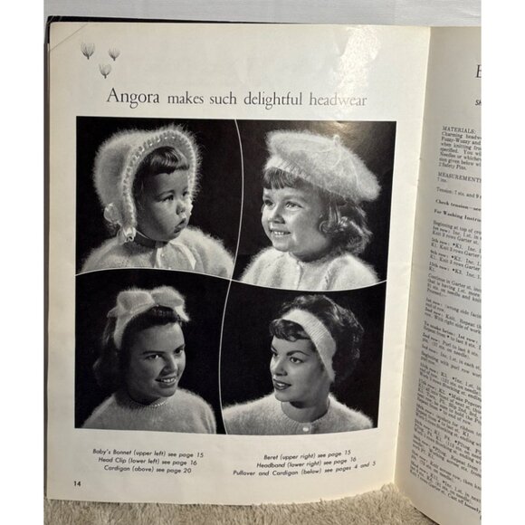 Vintage Beehive Angoras Knitting Pattern Booklet By Patons & Baldwins - Picture 5 of 6